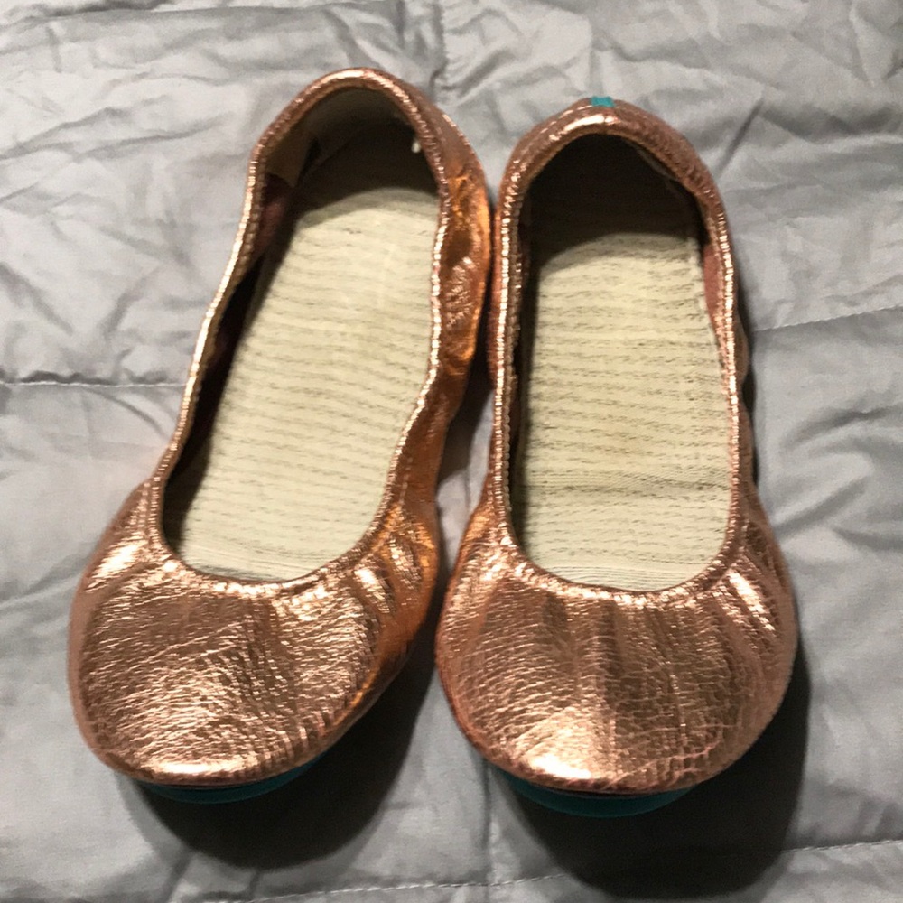 Tieks rose gold glam size 9